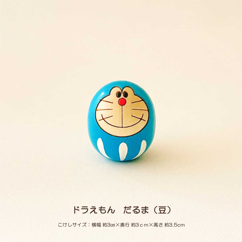 Daruma Doraemon Goods (Bean) Usaburo Kokeshi Fujiko F Fujio Figurine Gift Home Time Living Stay Healing Wooden Made Japan Traditional Craft Mothers