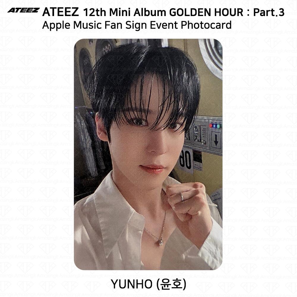 ATEEZ Le 12ème Mini Golden Hour Part.3 Applemusic Événement de Signature de Fans Photocard KPOP