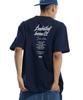 CREAM SODA LAB 15Min Quarter Teamplay Graphic Logo Short Sleeve T-Shirt Navy White