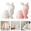 Ceramic Rabbit Sculpture Animal Figure Statue for Easter Table Decoration and Garden Desktop Display