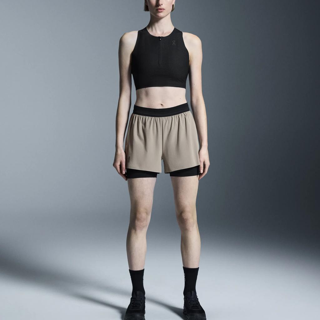 On Race Crop Breathable Soft Sports Tank Women Tops Black 1WF10190553