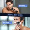 Electric Shavers,  Waterproof Wet/Dry  Shaver, Smart LED Display & All-in-One Char