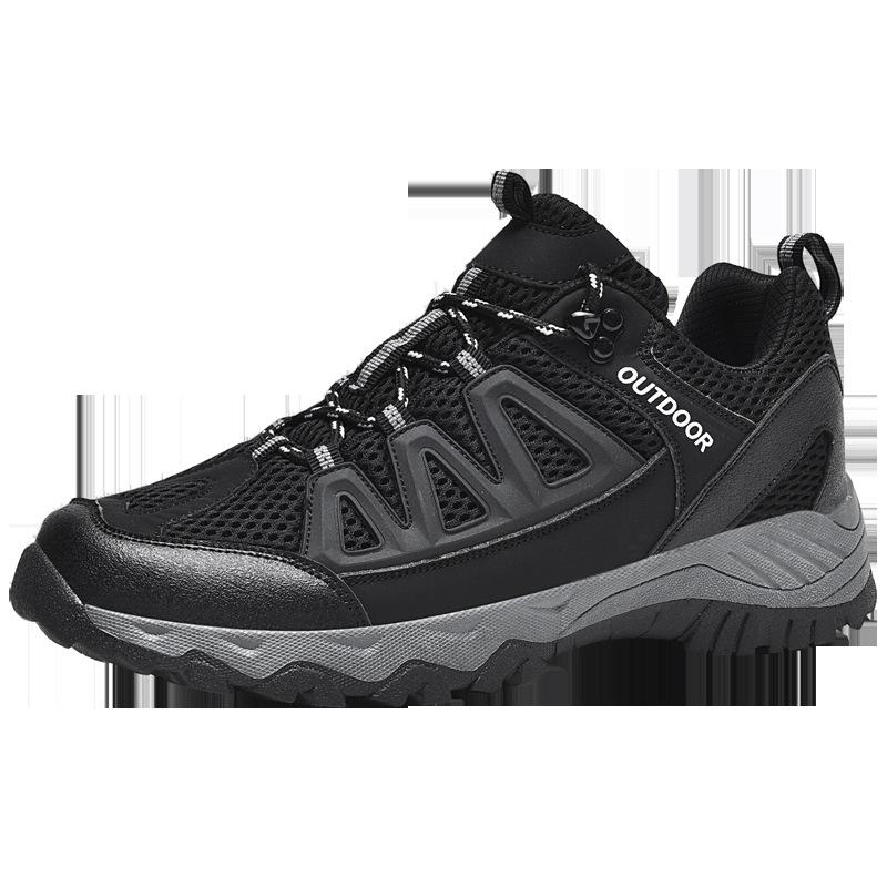 Fashion travel hiking shoes breathable mesh shoes trend wear-resistant men's hiking shoes tide shoes