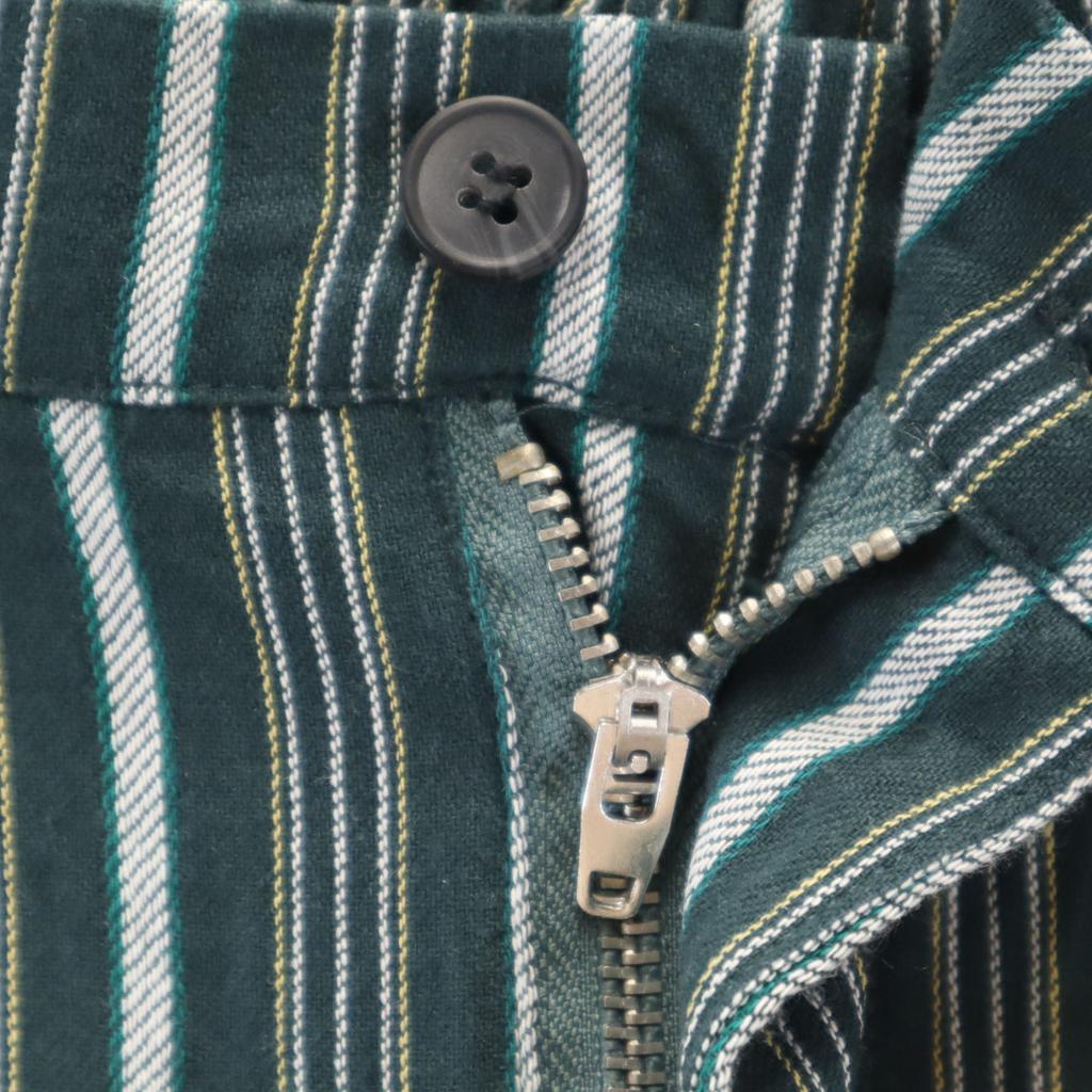 Fafatt Striped Pattern Easy Pants Green System Women Used