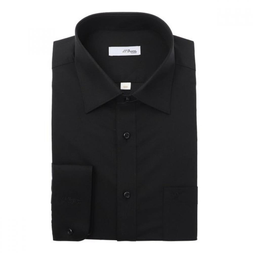 S.t. Dupont 26ss Black Solid Stretch Long Sleeve Regular Fit Shirt Se6sm11ls161 95
