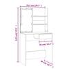 Makeup Vanity with LED Lights Sonoma Oak Finish 74.5 x 40 x 141 cm Engineered Wood