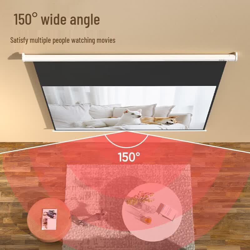 Deli 50454S 100-inch 16:9 Electric Projector Screen