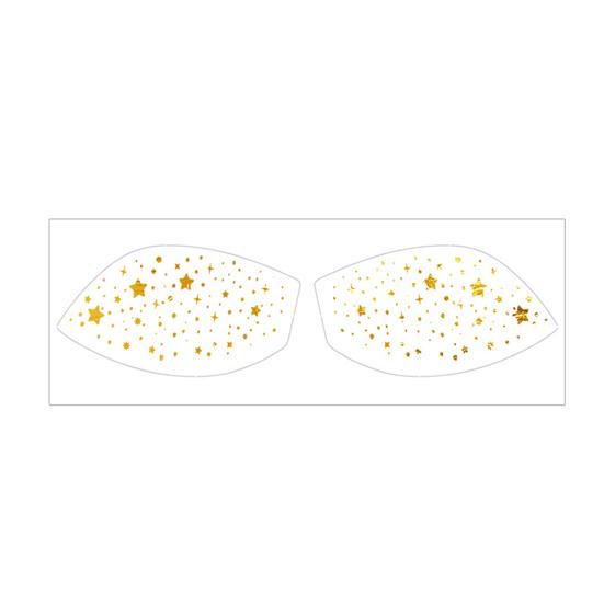 Metallic Eye Tattoo Stickers, Waterproof Temporary Freckle Decals, Sparkling Foil Eye Makeup for Festival Party, Glitter Face Art