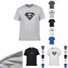 Herrenmode Superman Gym Bodybuilding T-Shirt mit Premium-Baumwollmischgewebe