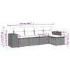 VidaXL Salon de Jardin avec Coussins 5 pcs, Canapés de Terrasse, Ensemble de Meubles de Patio, Mobilier d'Extérieur, Gris 3222489