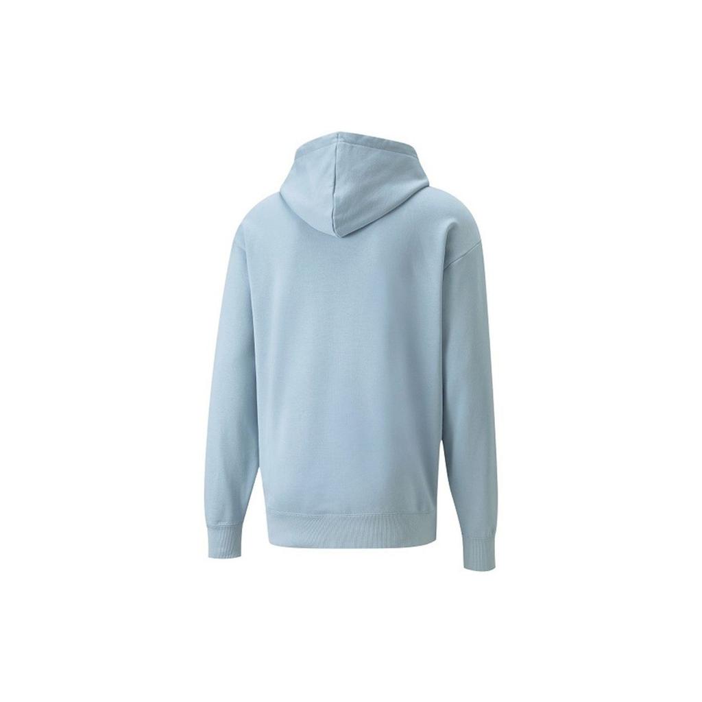 Puma Men's Light Blue Hooded Sweatshirt With Cartoon Food Design And Brand Logo 533198-61