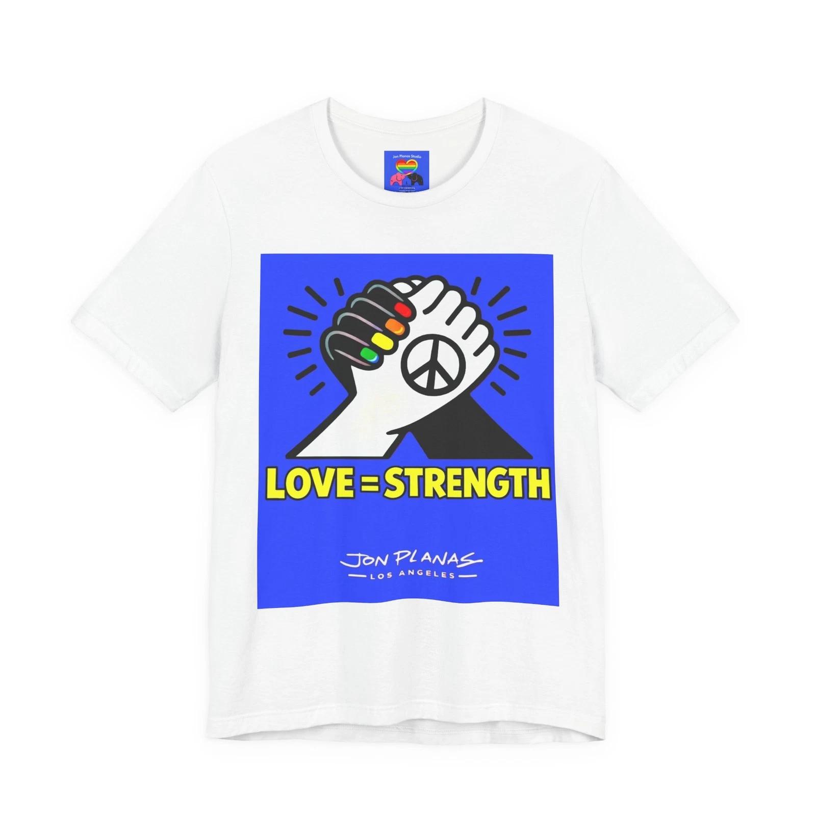 Strength Graphic Tee Pride Peace Fist T Shirt 3XL