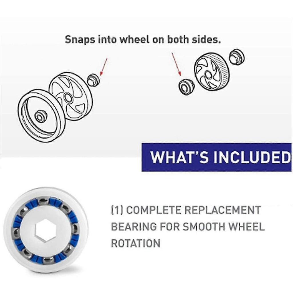 8pcs Wheel Ball Bearing For -sweep 360 380 Pool Cleaner Wheel Plastic Ball Bearing Parts