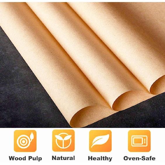 100 Pcs Parchment Paper Baking Sheets, 8x6 Inch Non-Stick Precut Baking Kitchens Parchment Paper, Perfect for Baking Air Fryer Grilling Steaming