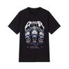 Black Men's Cotton Heavyweight T-shirt Fashionable Print Comfortable Breathable Casual Crew Neck Short Sleeve Top