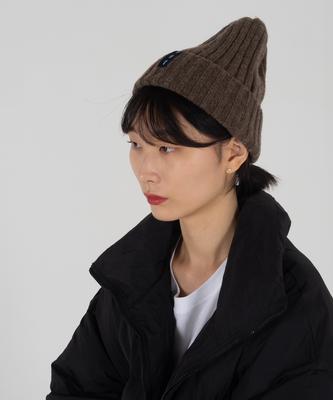 ODD DOT Odd Label Wool Beanie_Brown