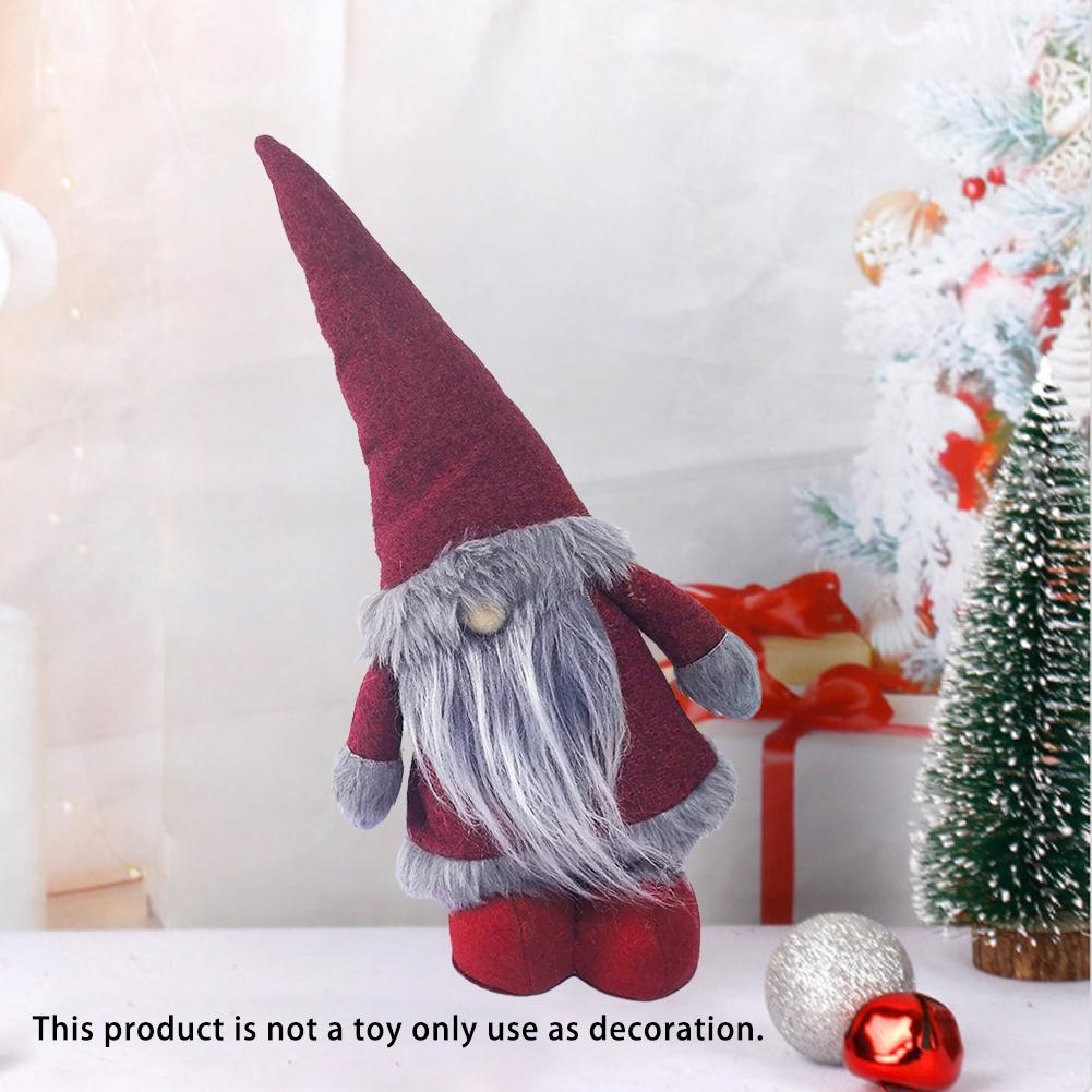 

Рождественские украшения в виде куклы без лица, 1 шт. Плюшевые украшения в виде гнома, Рождественское украшение для рождественских подарков, Декор на Новый год серый