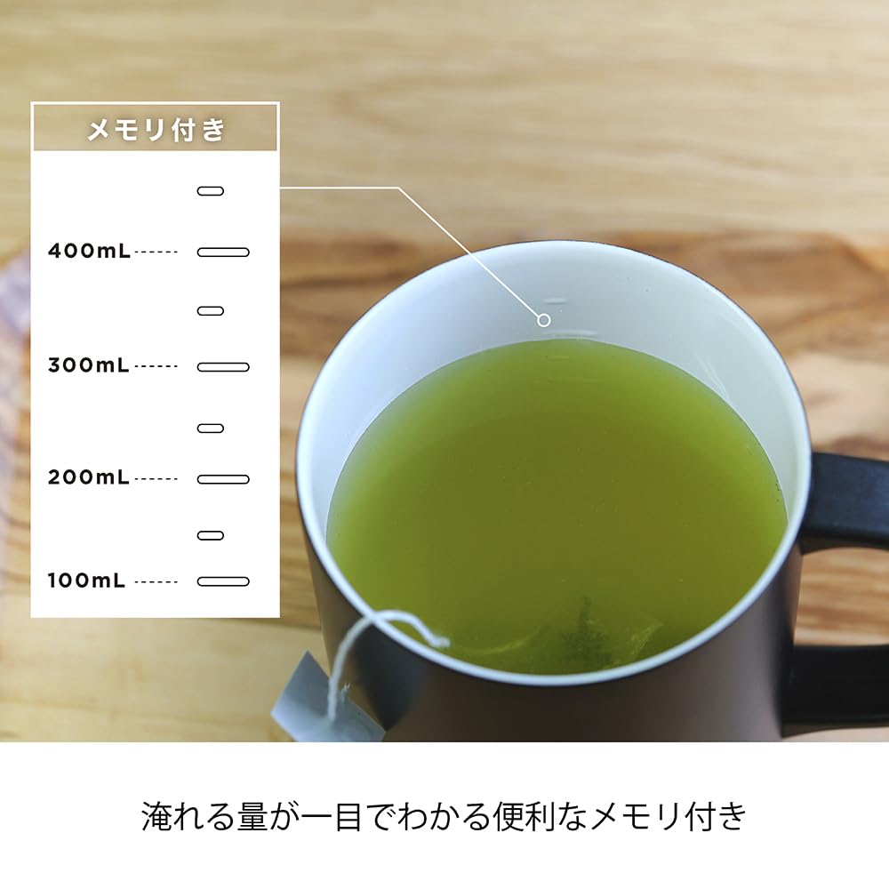 HARIO Ceramic Coated Vacuum Insulated with Double-Layer Mug, Black, 470ml, Lid, CMG-470-B