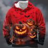 Halloween Theme Men's Long Sleeve Hoodie Funny 3D Printed pumpkin head Men Hoodie Sweatshirt Oversized Men's Clothing