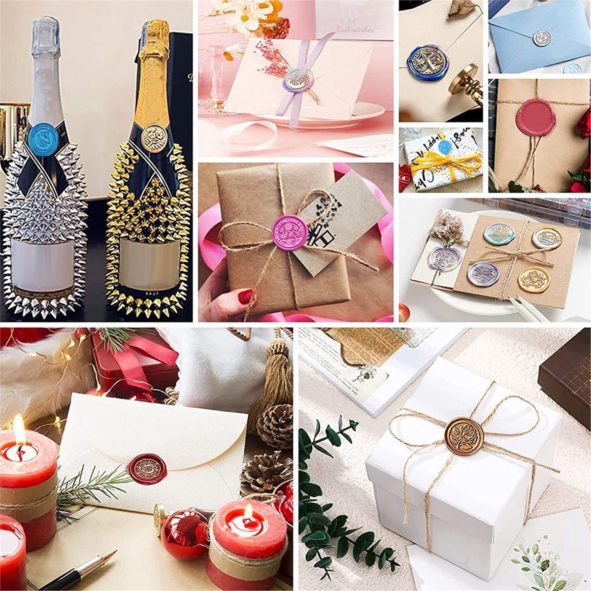 

7pcs Metal Wax Seal Molds Gold Wax Seal Mat Wax Seal Molds Kit for Invitations Envelopes Gifts Wine Packaging China Mainland