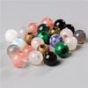 10pcs/Lot Round Big Hole Beads 12x10mm Natural Stone Agates Loose Spacer Beads Charms For Jewelry Making Earrings Bracelets DIY