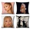 Sänger A-Ariana G-Grande Kissenbezug Kissenhülle Weich Niedlich Dekokissenbezug Für Auto Sofa Kissenbezug Polyester Mit Reißverschluss