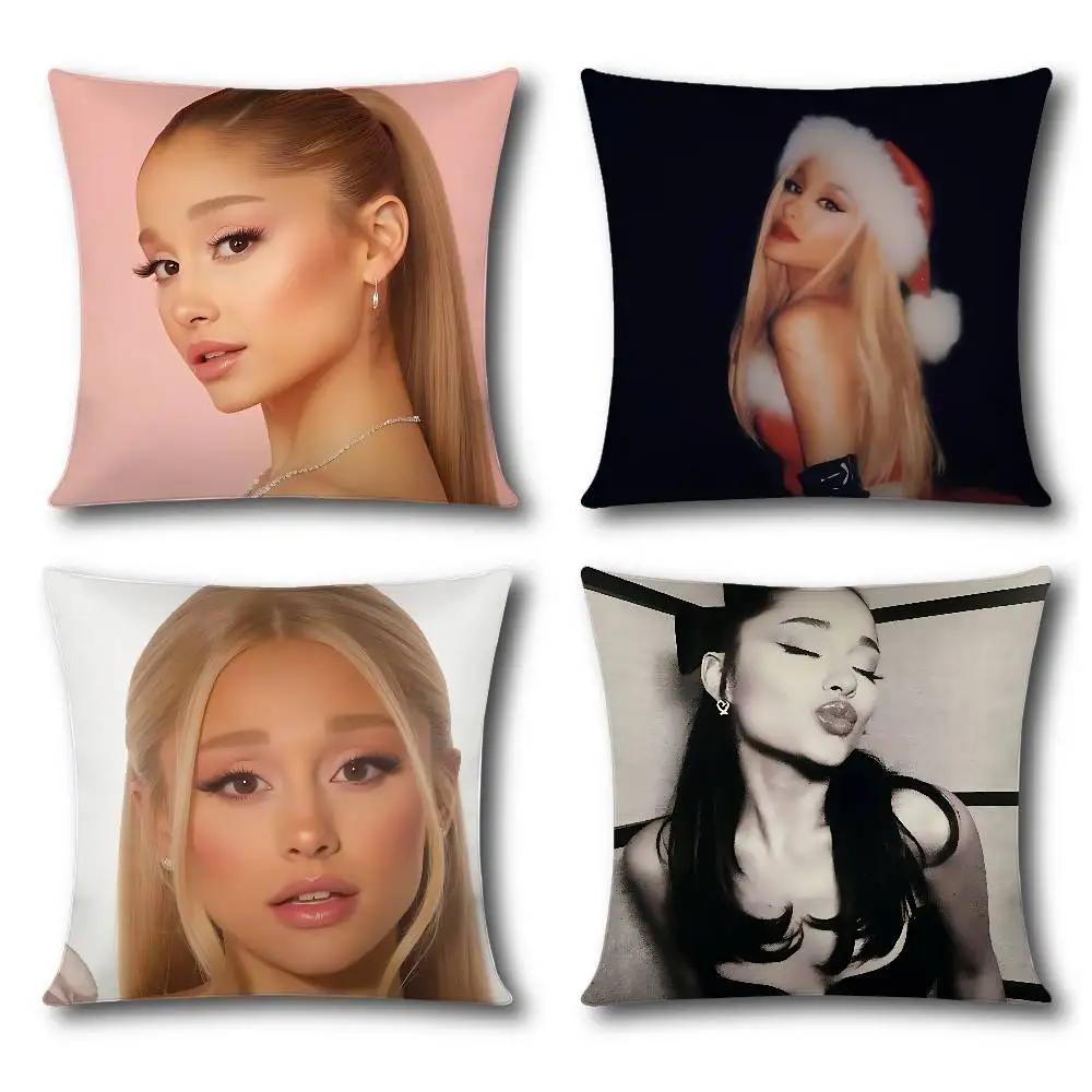 Tonnika Chen Unisex Singer A-Ariana G-Grande Pillow Case Cushion Cover Soft Cute Throw Pillow Case For Car Sofa Pillowcase Polyester With Zipper