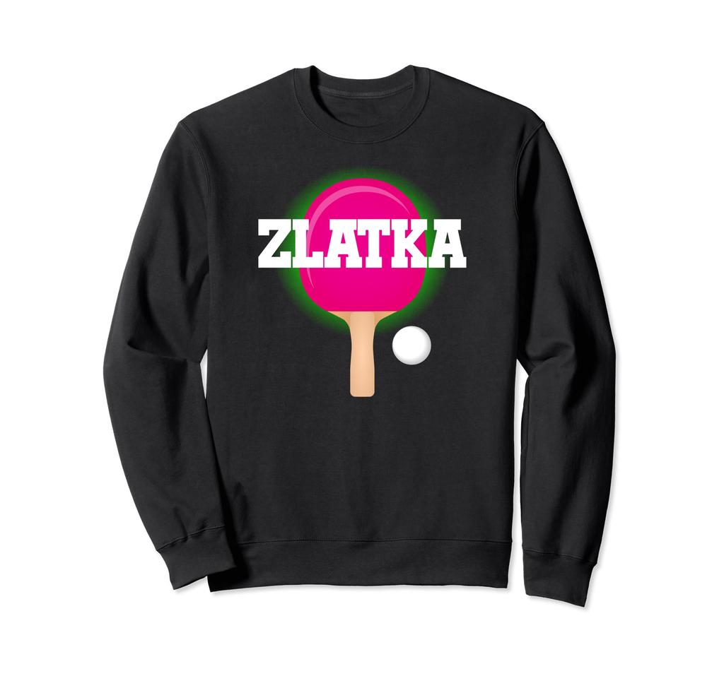 Zlatka Girls Table Tennis Ping Pong Game Racket Sports Sweatshirt