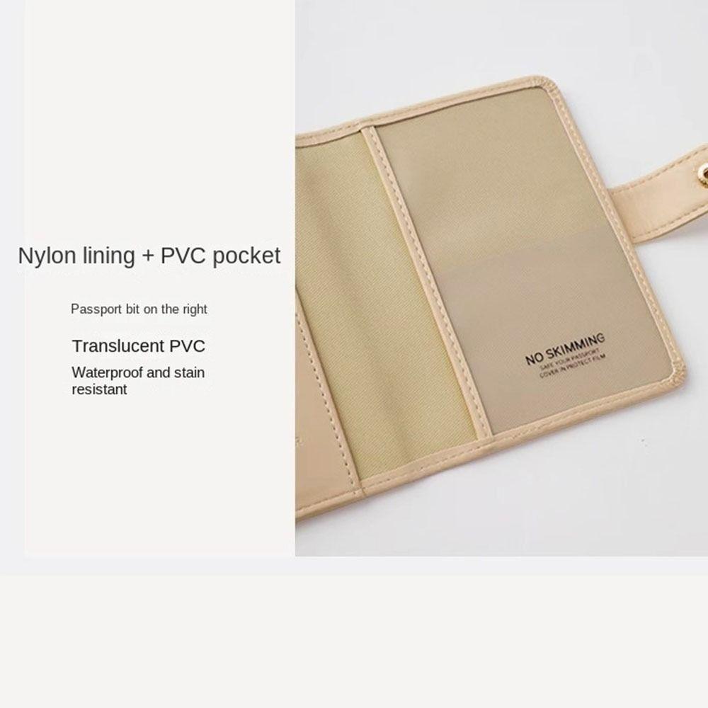 Multi-layer Passport Storage Bag Solid Color Passport Holder Document Passport Storage Clip  Women