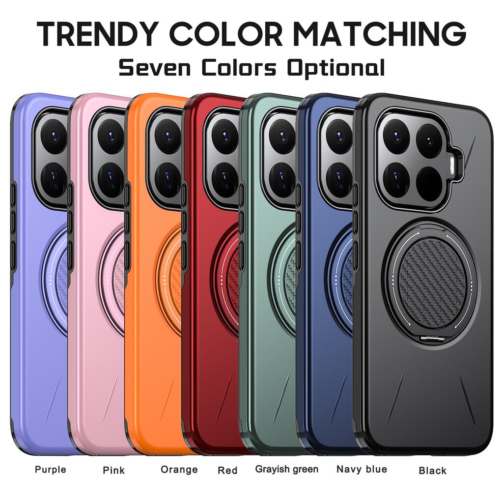 Coque de téléphone avec support magnétique en métal rotatif à 360° pour Xiaomi 17T Pro 5G, cadre en TPU, armure en plastique dur, housse de protection antichoc