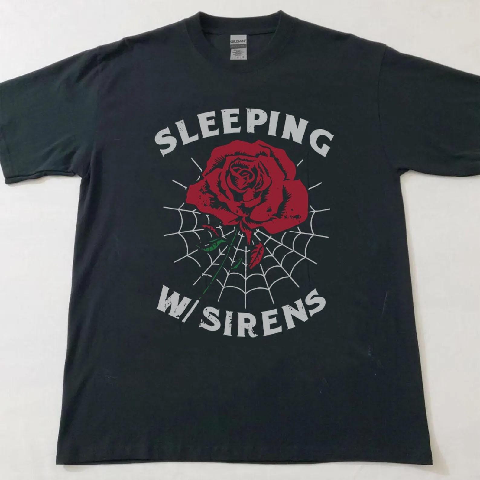 Sleeping With Sirens T-Shirt 90s Alt Rock Tee, Unisex Cotton, Retro T-Shirt, Band shirts L