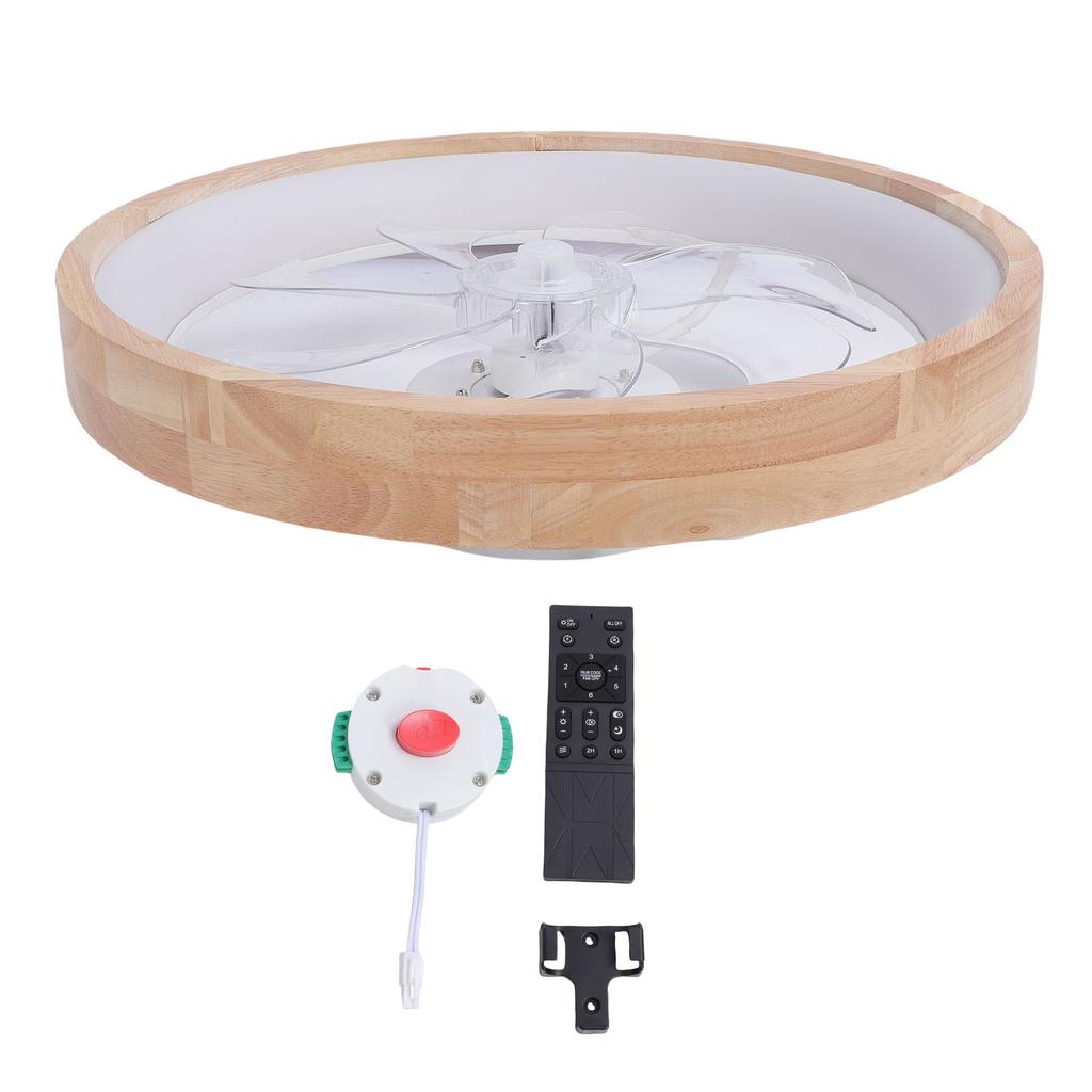 Flush Mount Ceiling Fan with Lights Remote 3 Color Temperature Dimmable Timing 6 Speeds LED Fan Light for Bedroom Living Room