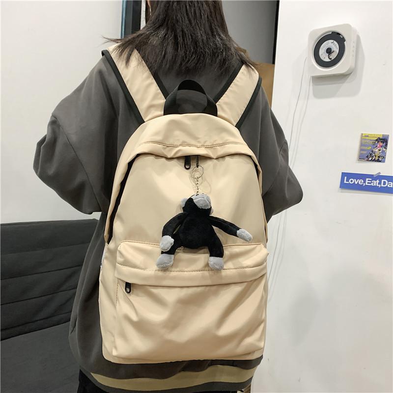 Schoolbag new Japanese Korean version fashionable simple schoolbag female college students class computer backpack male large capacity backpack