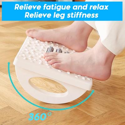 Tragbarkeit Fußstütze Fußablage Unter dem Schreibtisch Ergonomischer Fußhocker Mit 180 Grad Schwingung Massage-Rollen Fußablage Für Heim Büro