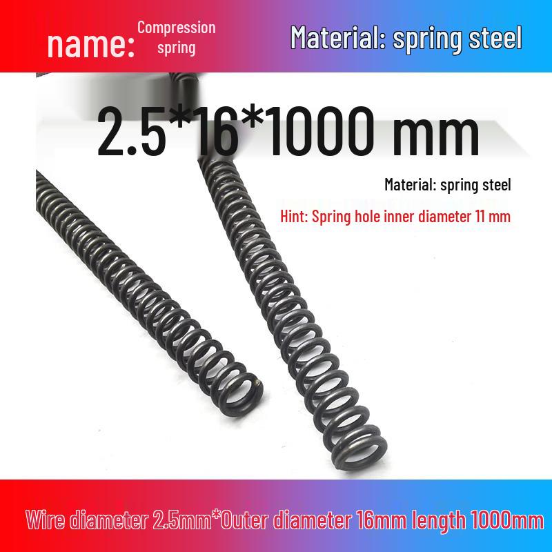 Spring Wire: 1m Long, Soft Pressure, Manganese Steel, 0.3-4.5mm Diameter, Yellow Compression Return.
