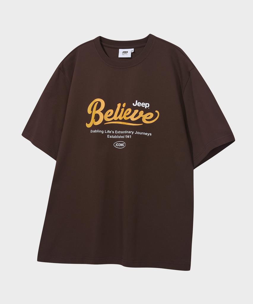 JEEP Jeep Believe Crack Logo Short Sleeve T-Shirt (Jr5Tsu162Br)
