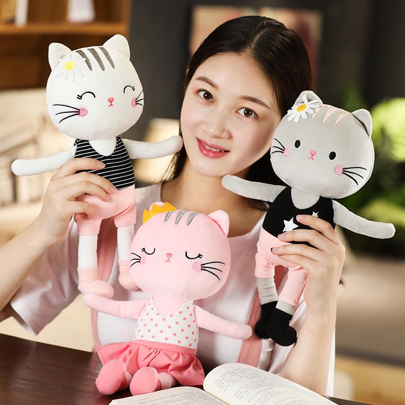 Yoga Cat Plush Toy: Cute Kitten Rag Doll for Children's Gift or Claw Machine Activity