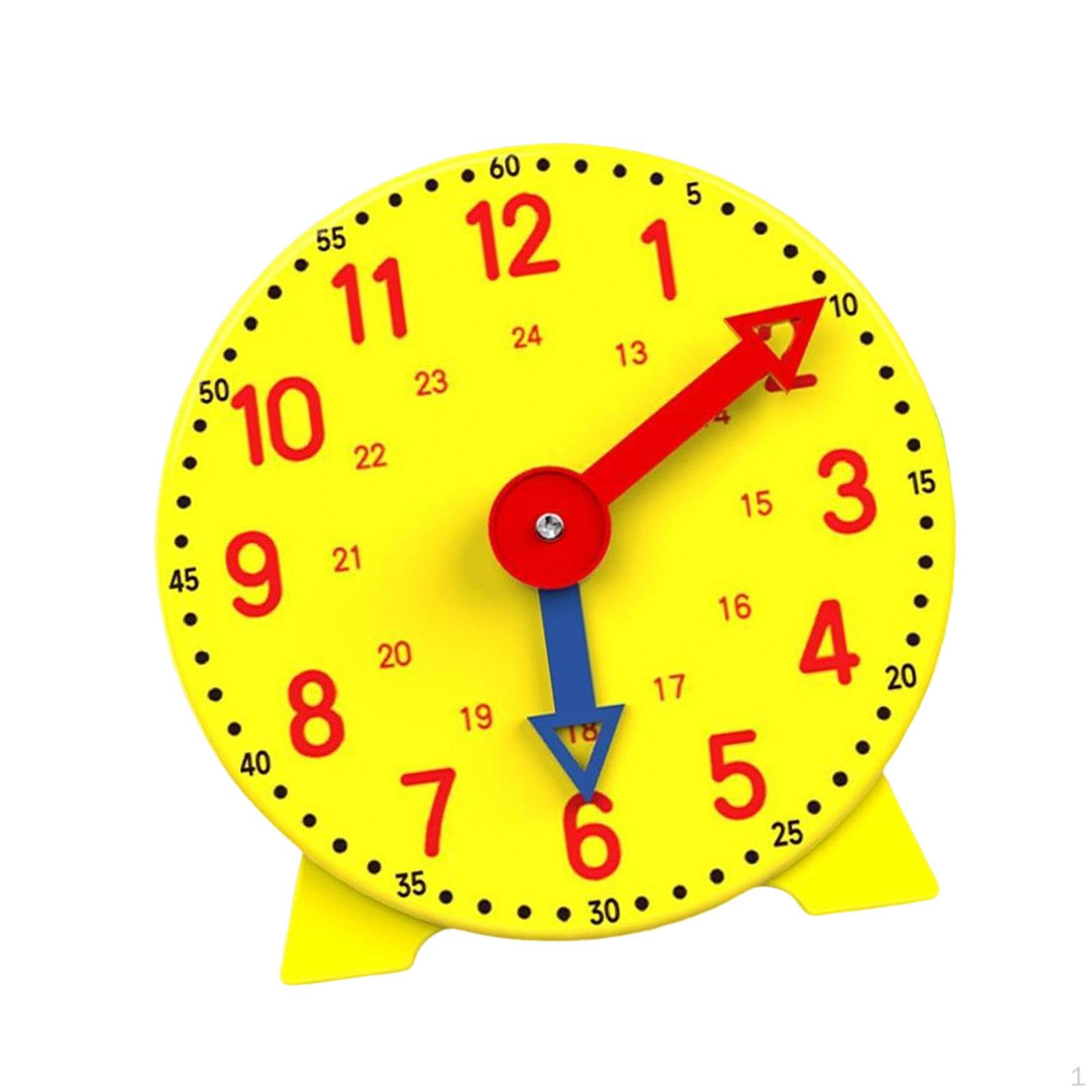 

Teaching Clock for Kids Math Development Education Toy Telling Time to 3rd Grade Ages 5+ 24Hrs