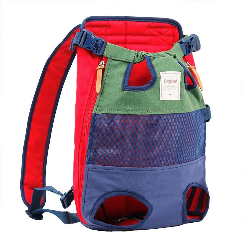 Breathable Mesh Pet Carrier Backpack French Bulldog Teddy Dog Cat Lightweight Front Chest Bag Travel Outdoor Use