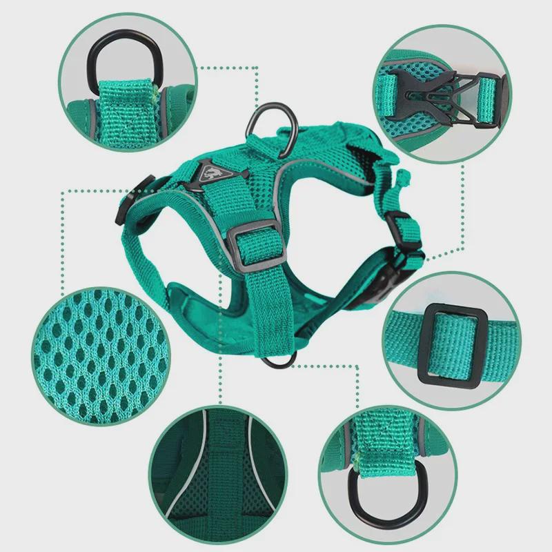 Harnais réfléchissant respirant pour animaux de compagnie pour chats et chiens