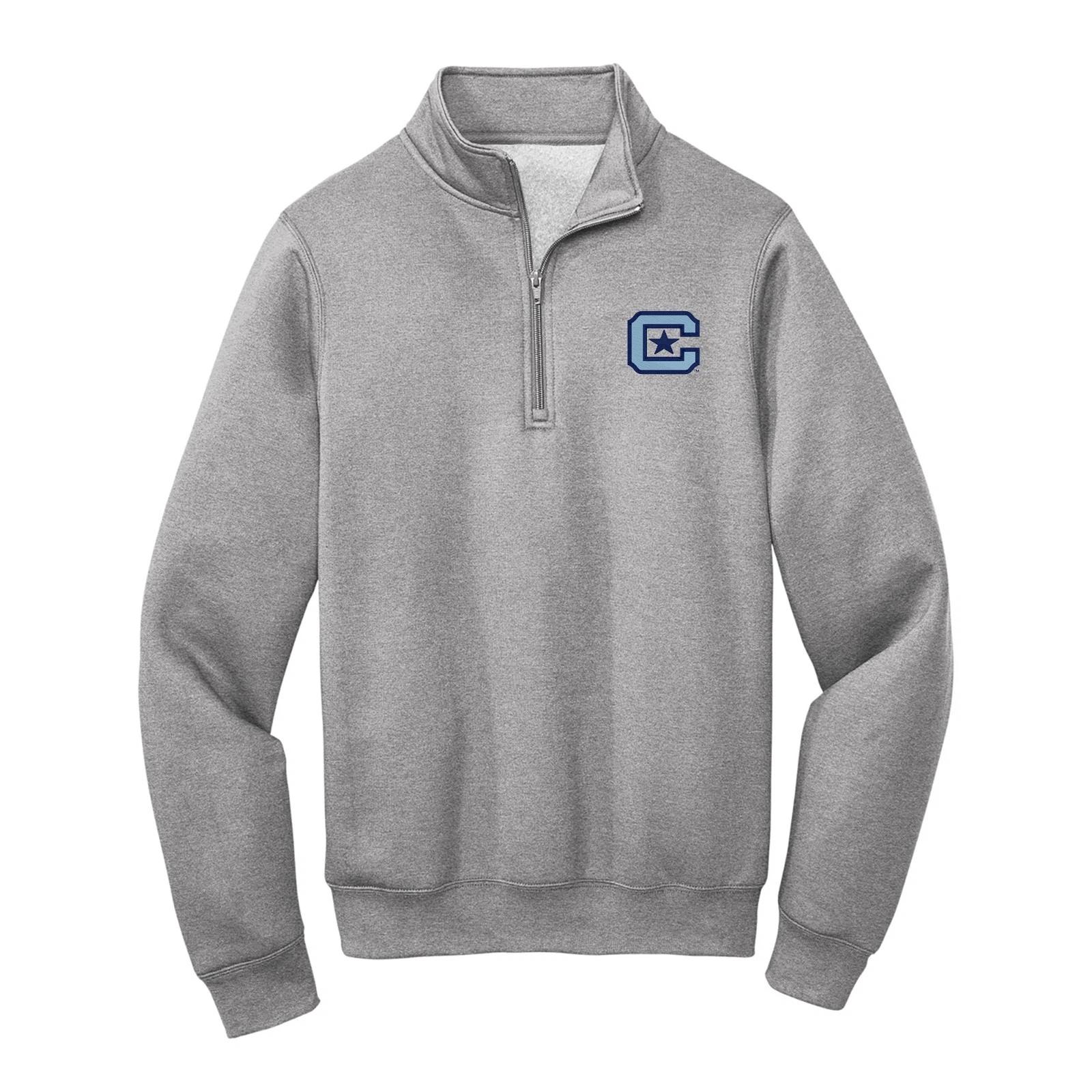 The Citadel Logo LC EMB QZip - Athletic Heather XL