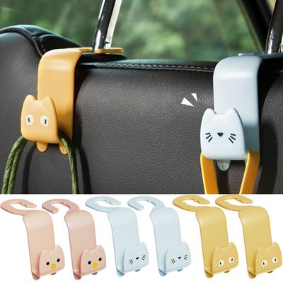 2 Stück Kreativer Autohaken Niedliche Katze Autositz Hängehaken Rücksitz Zubehör Organizer Haken Taschen Kleidung Diverses Aufhänger Clip