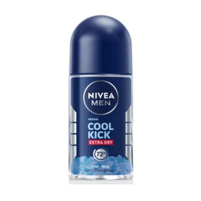 NIVEA Men Cool Kick Extra Dry Niebieski Dezodorant Roll-On, 50ml, 1szt.