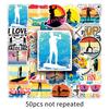 50pcs Stand-up Paddleboard Graffiti Stickers for Personalized Sports Equipment, Phone, Luggage, and Skateboard Decoration