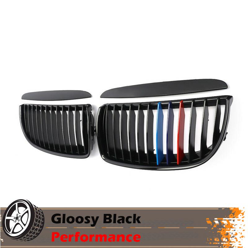 Front Bumper Kidney Grille Air-inlet Racing Grill Fit For BMW 3 Series E90 2005-2008 Not M3 Single Dual Slat Car Modified