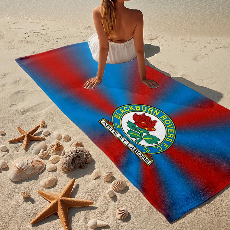 Blackburn Rovers Fc Crest Beach Towel, Quick-drying, Easy To Care For, Use for Both Fitness and Beach Vacations,Sports Essential Fan Gift