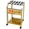 Titanium Gold 12-Head Commercial Umbrella Stand with Lock for Hotel Lobbies