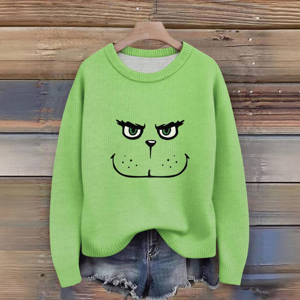 Women's Fashion Casual Long Sleeve Neck Sweater Pullover Top