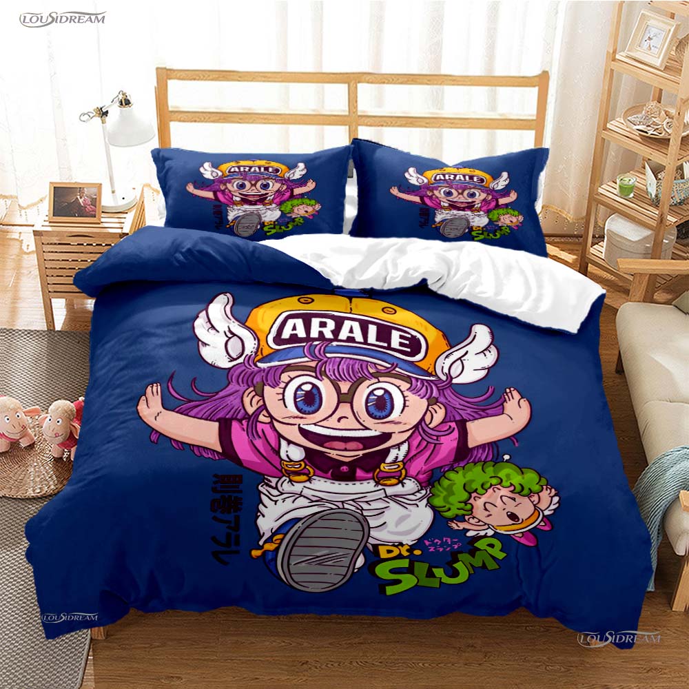 DR Slump Arale Anim Casal All Season Duvet Cover Comforter Bedding Set Soft Quilt Cover and Pillowcases Single/Double/Queen/King