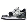 Legacy 312 Street Graffiti Cushioning, Wear Resistant Low Top Vintage Basketball Shoes Unisex Black CD7069-120(Team947-)